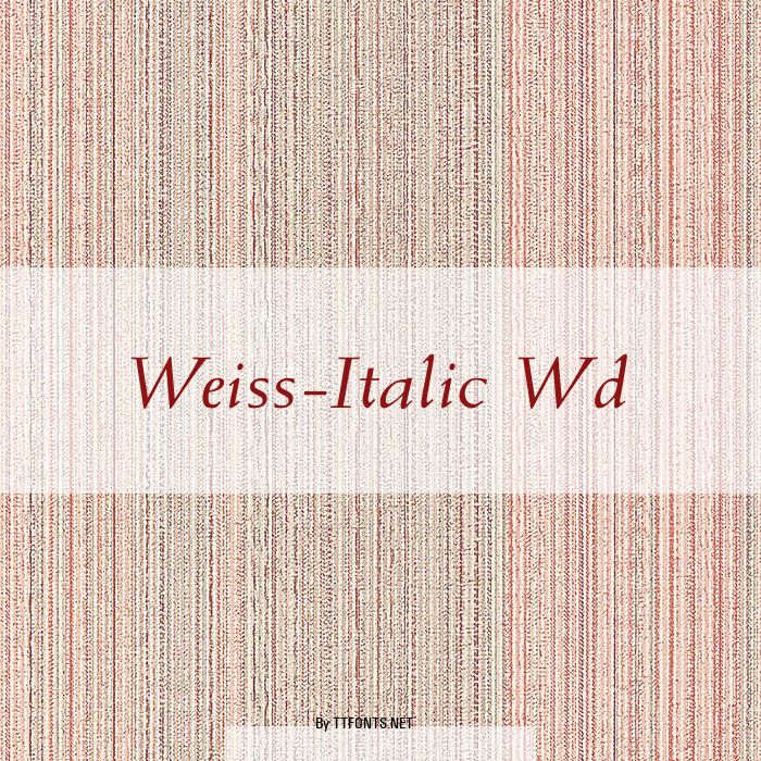 Weiss-Italic Wd example
